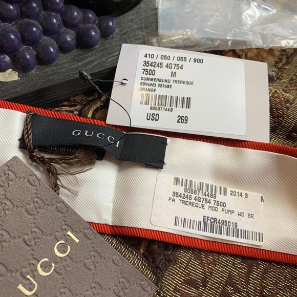 SALE🔥Authentic GUCCI wool/Silk stretchable buckle belt - Picture 5 of 8